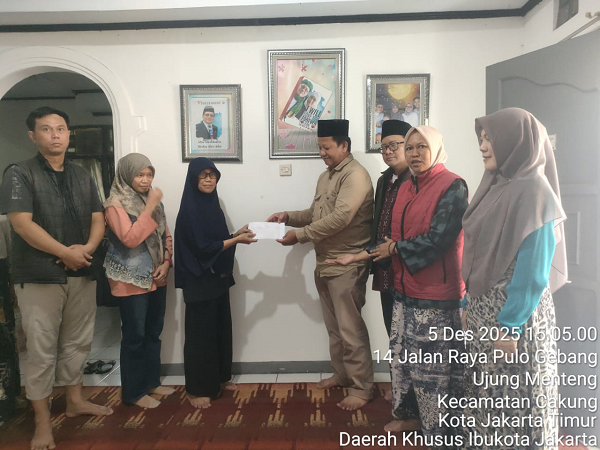 PJMI Peduli Salurkan Santunan Kepada Keluarga Almarhum Drs. H. Syaripudin Zuhri